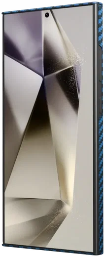 NEKIT Fiber Samsung Galaxy S24 Ultra Hoesje MagSafe Kevlar Back Cover Dun Blauw afbeelding 16