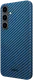 NEKIT Fiber Samsung Galaxy S24 Plus Hoesje MagSafe Kevlar Back Cover Dun Blauw afbeelding 15