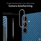 NEKIT Fiber Samsung Galaxy S24 Hoesje MagSafe Kevlar Back Cover Dun Blauw afbeelding 4
