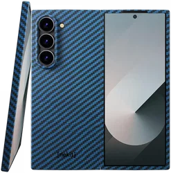 NEKIT Fiber Samsung Galaxy Z Fold 6 Hoesje MagSafe Kevlar Back Cover Dun Blauw afbeelding