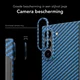 NEKIT Fiber Samsung Galaxy Z Fold 6 Hoesje MagSafe Kevlar Back Cover Dun Blauw afbeelding 3