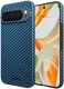 NEKIT Fiber Google Pixel 9 / 9 Pro Hoesje MagSafe Kevlar Back Cover Dun Blauw afbeelding 2