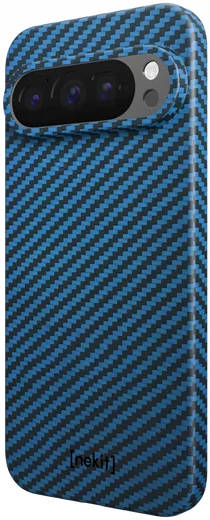 NEKIT Fiber Google Pixel 9 Pro XL Hoesje MagSafe Kevlar Back Cover Dun Blauw afbeelding 14