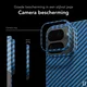 NEKIT Fiber Google Pixel 9 Pro Fold Hoesje MagSafe Kevlar Back Cover Dun Blauw afbeelding 3