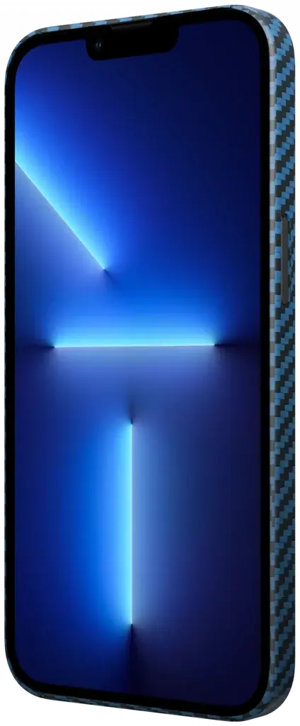 NEKIT Fiber Apple iPhone 13 Pro Hoesje MagSafe Kevlar Back Cover Dun Blauw afbeelding 15