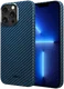 NEKIT Fiber Apple iPhone 13 Pro Hoesje MagSafe Kevlar Back Cover Dun Blauw afbeelding 2