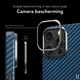NEKIT Fiber Apple iPhone 13 Pro Hoesje MagSafe Kevlar Back Cover Dun Blauw afbeelding 4
