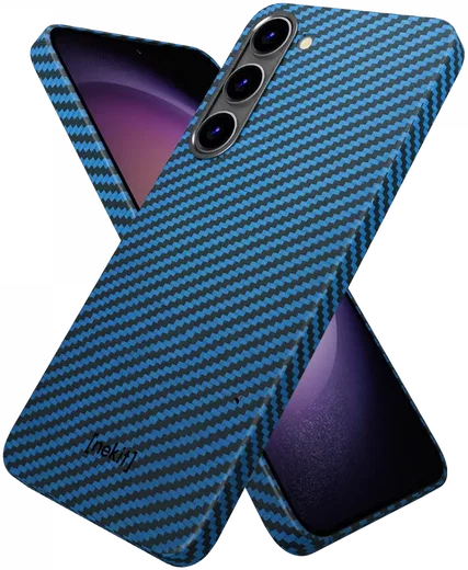 NEKIT Fiber Samsung Galaxy S23 Hoesje MagSafe Kevlar Back Cover Dun Blauw afbeelding 12