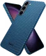 NEKIT Fiber Samsung Galaxy S23 Hoesje MagSafe Kevlar Back Cover Dun Blauw afbeelding 12