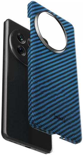 NEKIT Fiber OnePlus 13 Hoesje MagSafe Kevlar Back Cover Dun Blauw afbeelding 12
