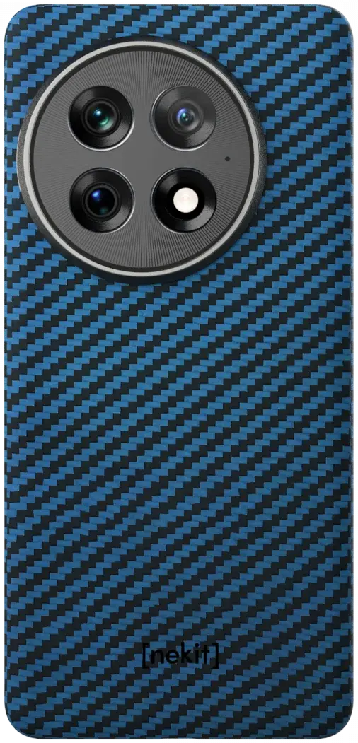 NEKIT Fiber OnePlus 13 Hoesje MagSafe Kevlar Back Cover Dun Blauw afbeelding 14