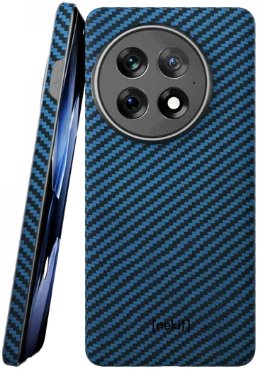 NEKIT Fiber OnePlus 13 Hoesje MagSafe Kevlar Back Cover Dun Blauw afbeelding 1