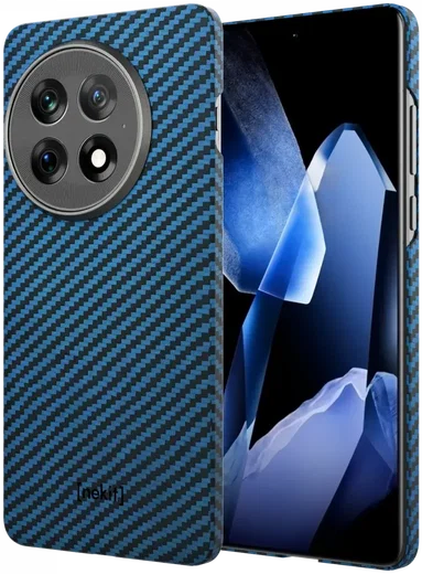 NEKIT Fiber OnePlus 13 Hoesje MagSafe Kevlar Back Cover Dun Blauw afbeelding 2