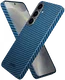 NEKIT Fiber Samsung Galaxy S25 Hoesje MagSafe / Qi2 Kevlar Back Cover Dun Blauw afbeelding 12