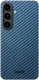 NEKIT Fiber Samsung Galaxy S25 Hoesje MagSafe / Qi2 Kevlar Back Cover Dun Blauw afbeelding 14