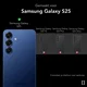 NEKIT Fiber Samsung Galaxy S25 Hoesje MagSafe / Qi2 Kevlar Back Cover Dun Blauw afbeelding 3