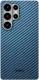 NEKIT Fiber Samsung Galaxy S25 Ultra Hoesje MagSafe Kevlar Back Cover Dun Blauw afbeelding 14