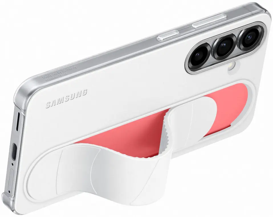 Origineel Samsung Galaxy S25 Hoesje Standing Grip Case Wit afbeelding 2