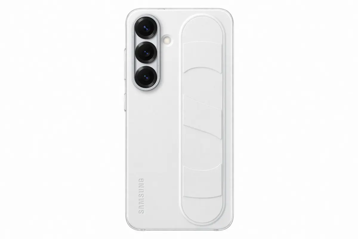 Origineel Samsung Galaxy S25 Hoesje Standing Grip Case Wit afbeelding 3