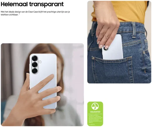 Origineel Samsung Galaxy S25 Hoesje Clear Case Hard Cover Transparant afbeelding 3