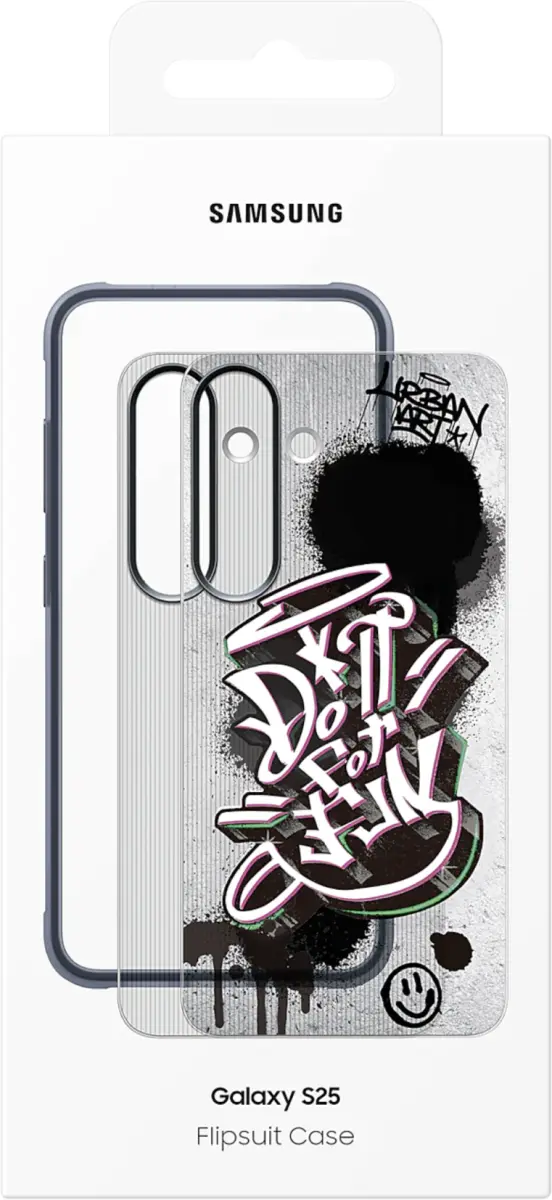 Origineel Samsung Galaxy S25 Hoesje Rugged FlipSuit Case Transparant Zwart afbeelding 6