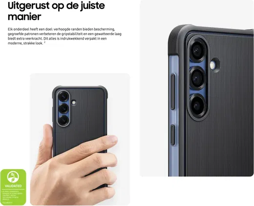 Origineel Samsung Galaxy S25 Hoesje Rugged Case Zwart afbeelding 3