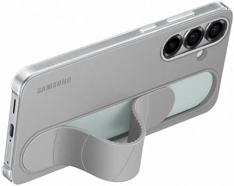 Origineel Samsung Galaxy S25 Plus Hoesje Standing Grip Case Grijs afbeelding 2