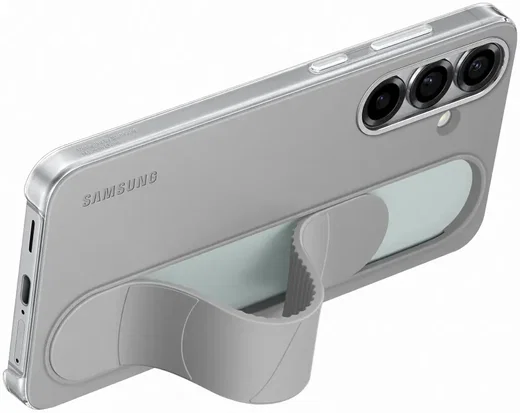 Origineel Samsung Galaxy S25 Plus Hoesje Standing Grip Case Grijs afbeelding 2