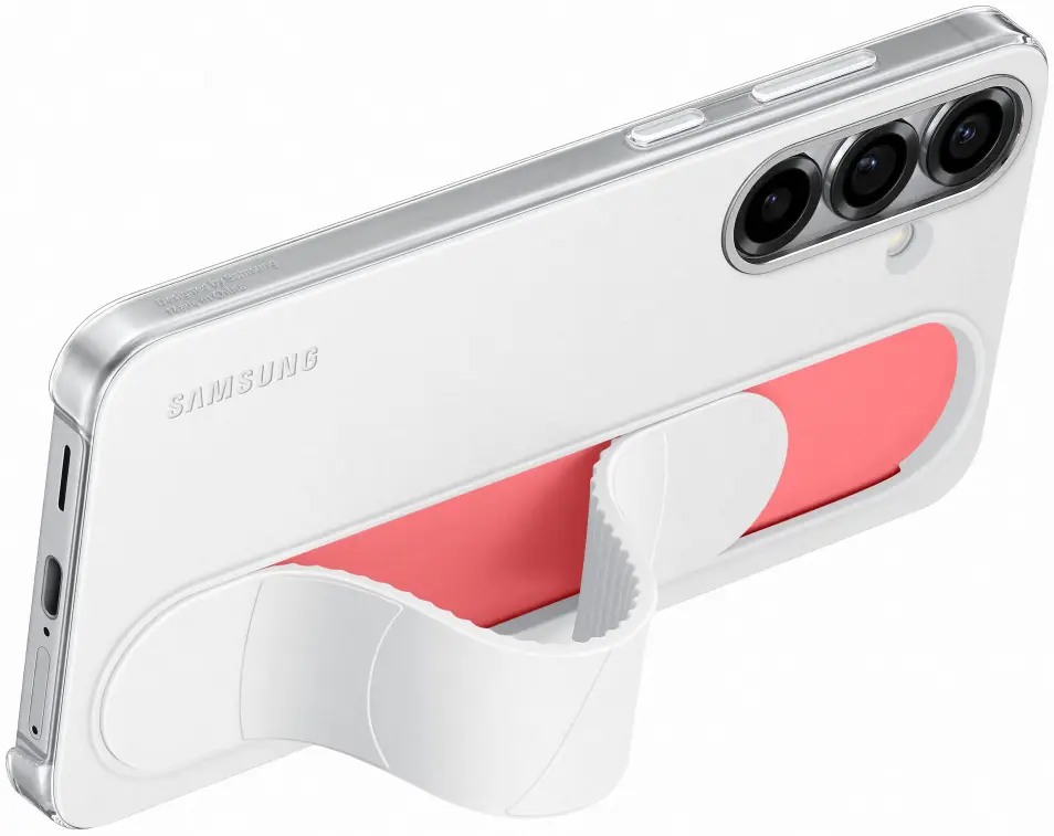 Origineel Samsung Galaxy S25 Plus Hoesje Standing Grip Case Wit afbeelding 2