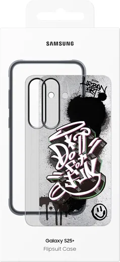 Origineel Samsung Galaxy S25 Plus Hoesje Rugged FlipSuit Case Transparant Zwart afbeelding 10