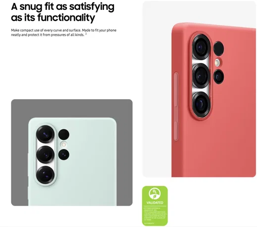 Origineel Samsung Galaxy S25 Ultra Hoesje Silicone Case Back Cover Lichtblauw afbeelding 4