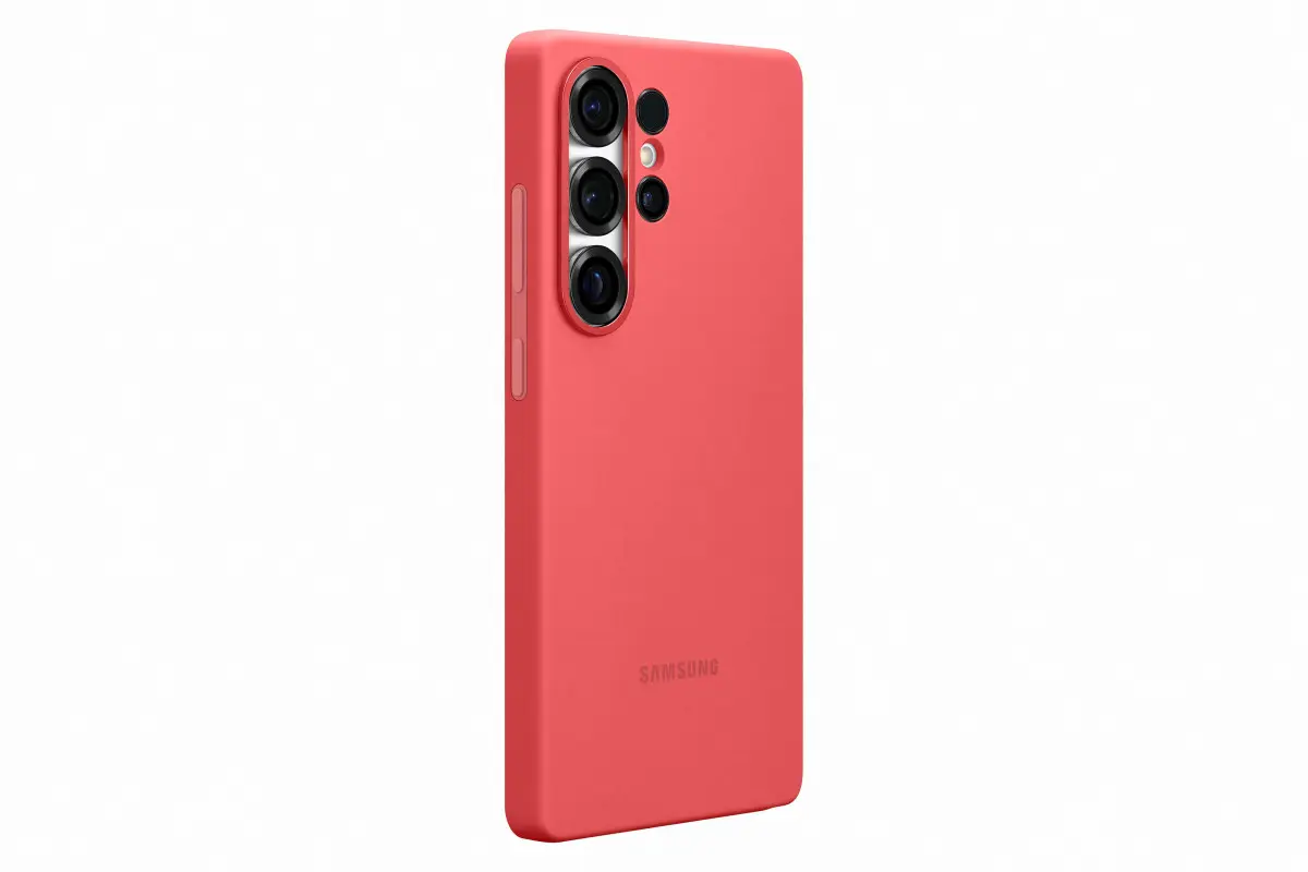 Origineel Samsung Galaxy S25 Ultra Hoesje Silicone Case Back Cover Rood afbeelding 2