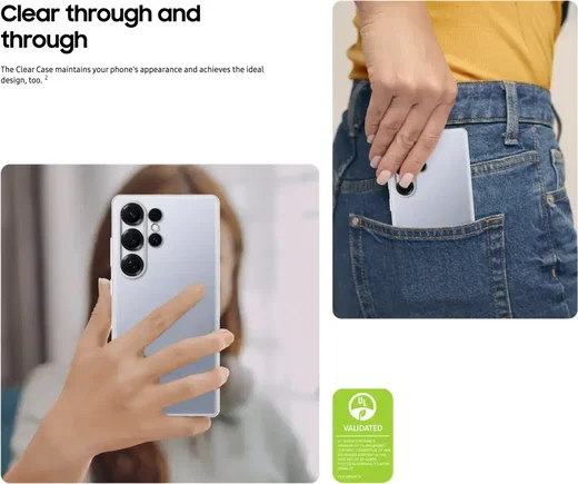 Origineel Samsung Galaxy S25 Ultra Hoesje Clear Case Hard Cover Transparant afbeelding 4