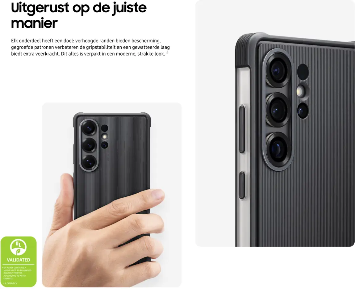 Origineel Samsung Galaxy S25 Ultra Hoesje Rugged Case Zwart afbeelding 2