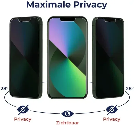 Rosso Motorola Edge 50 Neo 9H Tempered Glass Screen Protector Privacy afbeelding 3