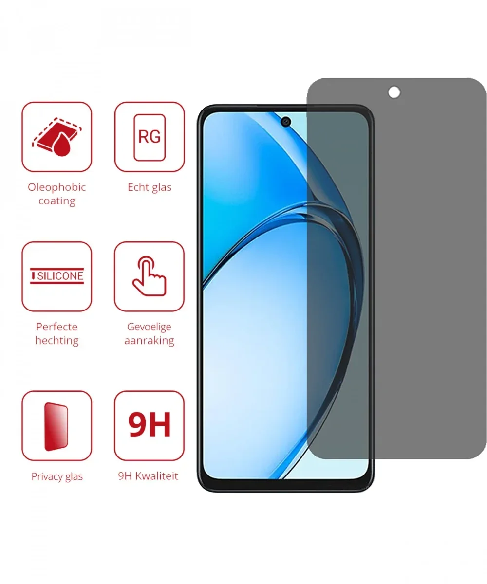 Rosso Oppo A60 4G 9H Tempered Glass Screen Protector Privacy afbeelding 2