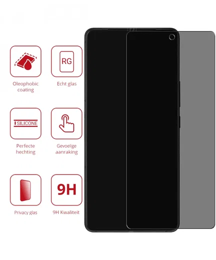 Rosso Asus ROG Phone 9 / 9 Pro 9H Tempered Glass Screen Protector Privacy afbeelding 2