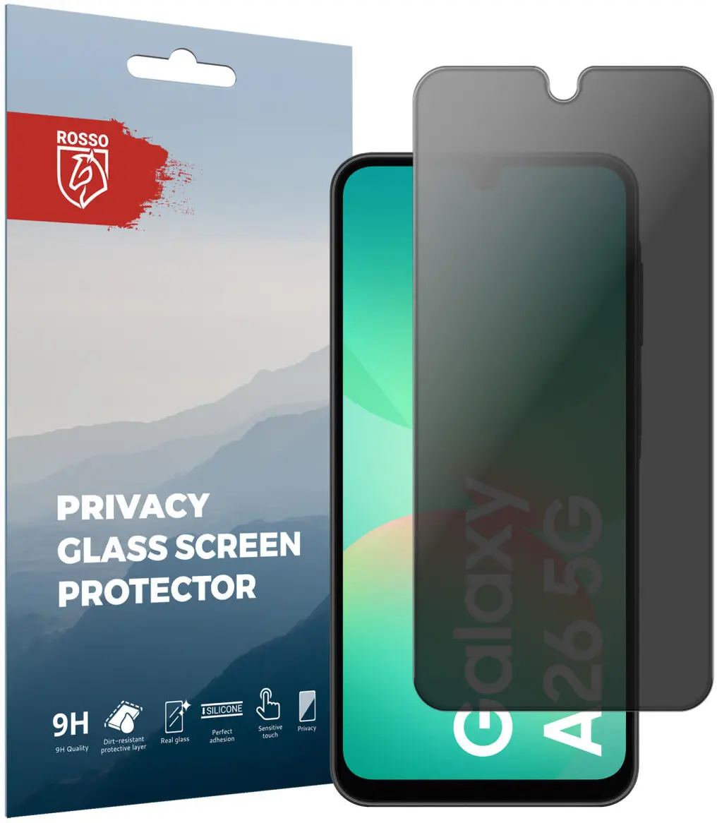 Rosso Samsung Galaxy A26 9H Tempered Glass Screen Protector Privacy afbeelding 1