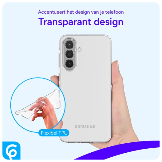 Samsung Galaxy A56 Hoesje Dun TPU Back Cover Transparant afbeelding 5
