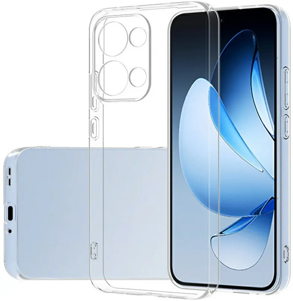 Oppo Reno 13 Hoesje Dun TPU Back Cover Transparant afbeelding 1