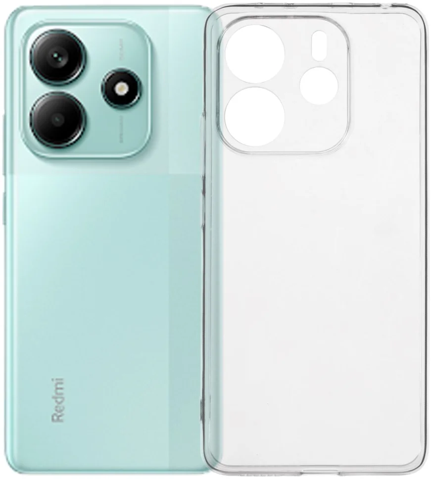 Xiaomi Redmi Note 14 4G Hoesje Dun TPU Back Cover Transparant afbeelding 1