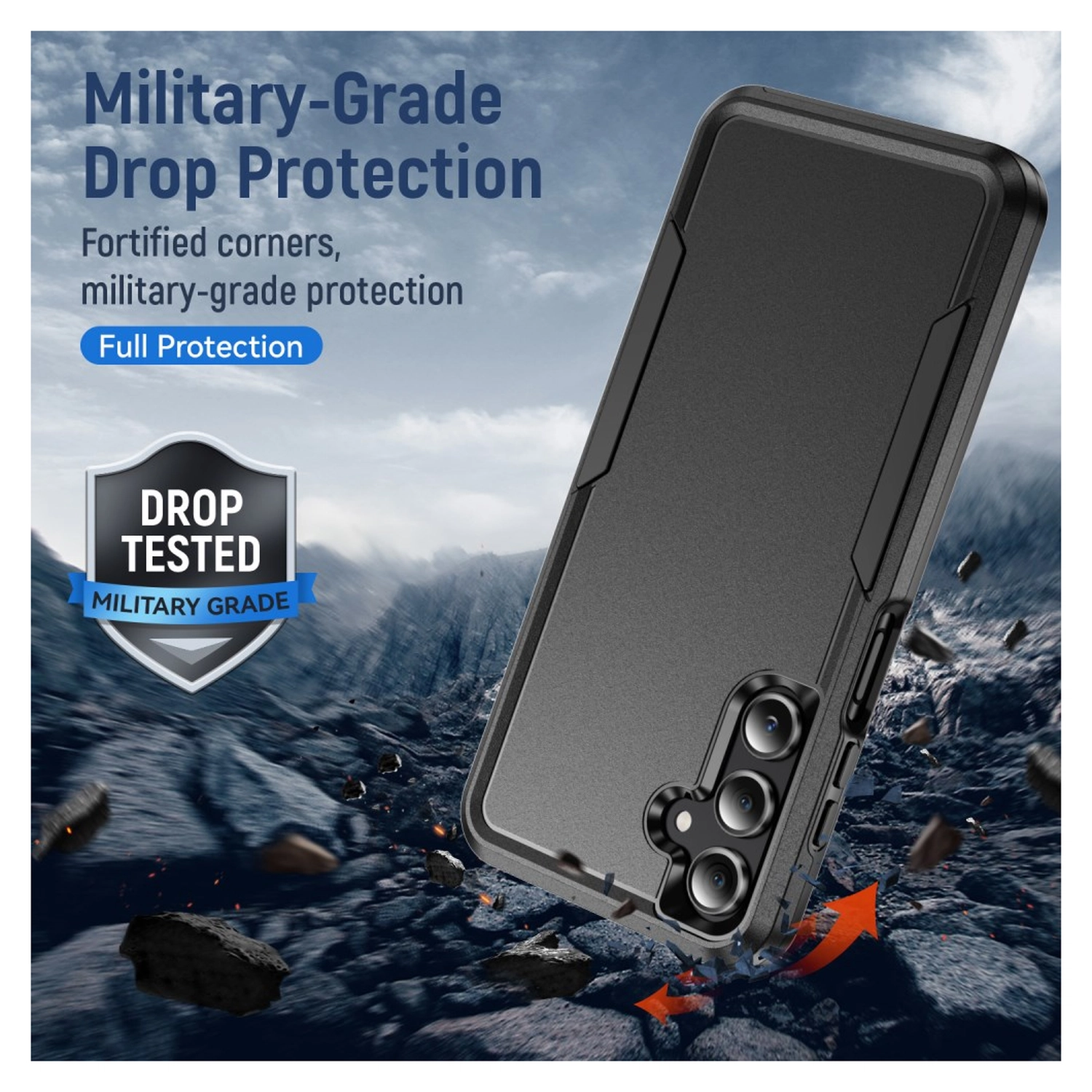 Samsung Galaxy A26 Hoesje Schokbestendige Hardcase Back Cover Zwart afbeelding 2