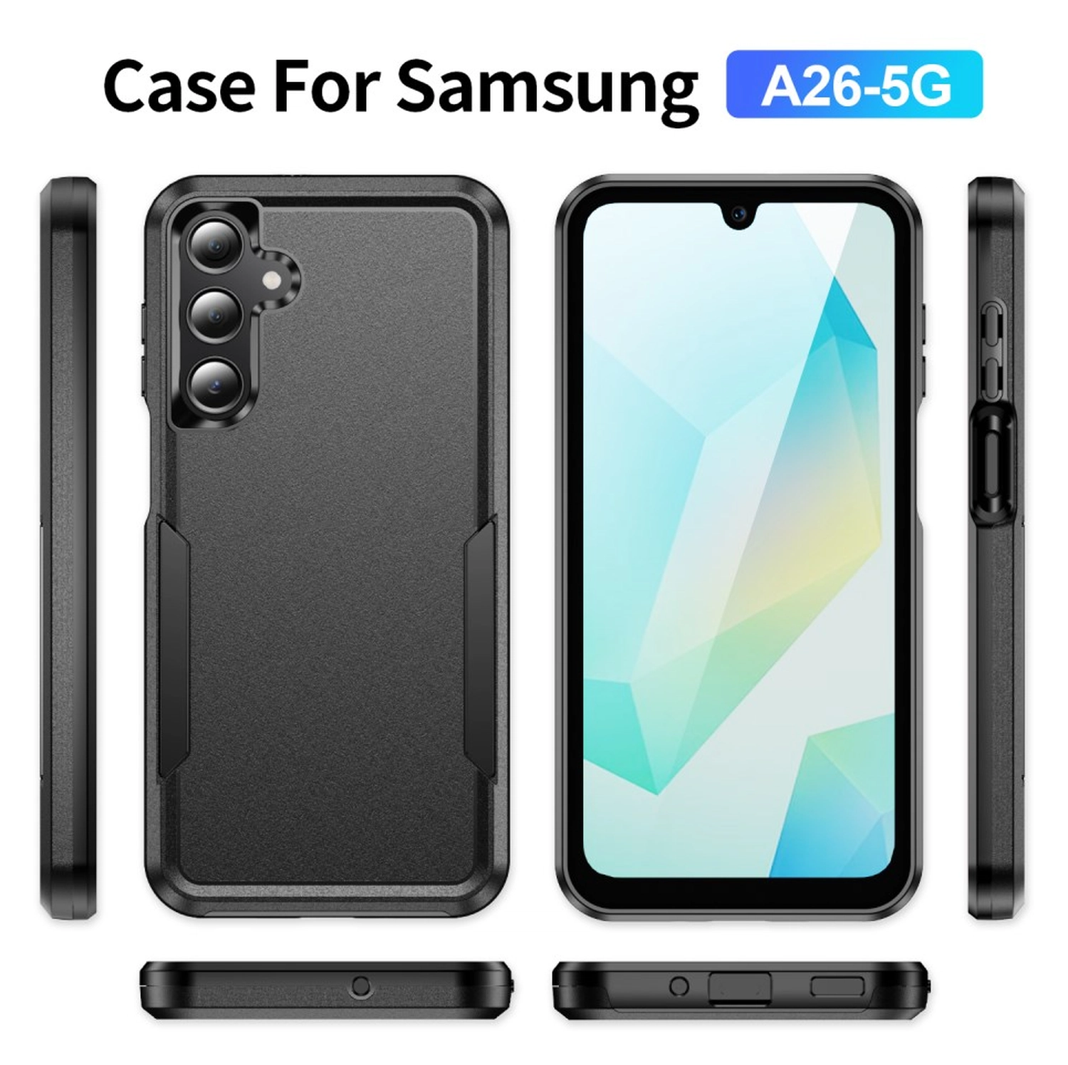 Samsung Galaxy A26 Hoesje Schokbestendige Hardcase Back Cover Zwart afbeelding 9