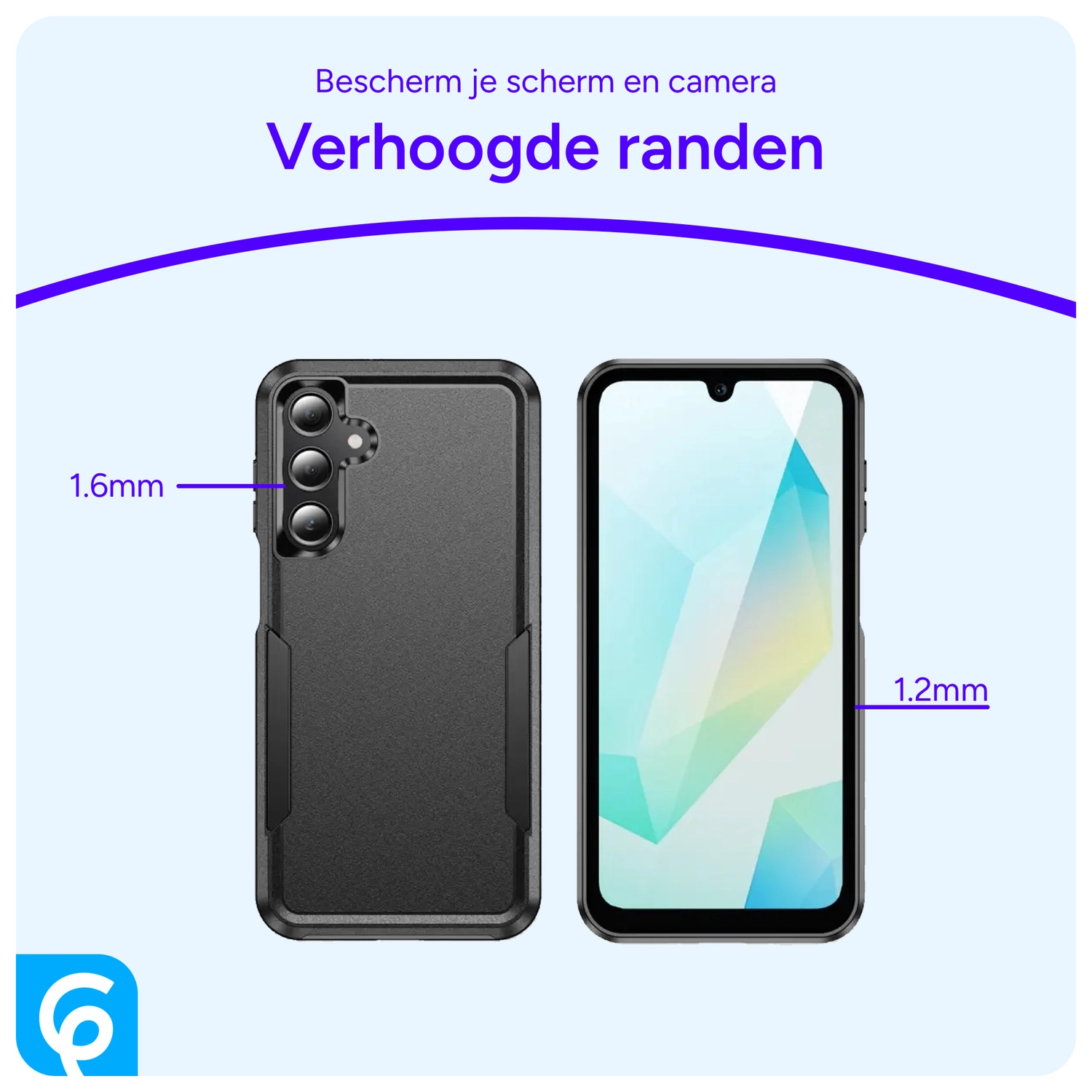 Samsung Galaxy A26 Hoesje Schokbestendige Hardcase Back Cover Zwart afbeelding 4