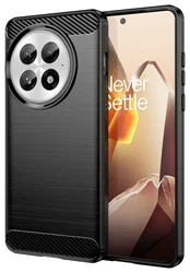 OnePlus 13 Hoesje Geborsteld TPU Flexibele Back Cover Zwart afbeelding