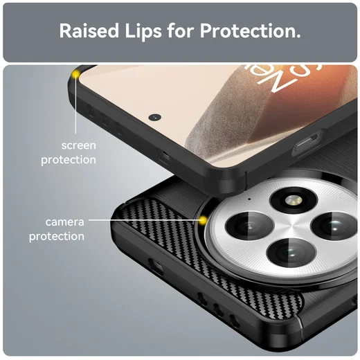 OnePlus 13 Hoesje Geborsteld TPU Flexibele Back Cover Zwart afbeelding 5