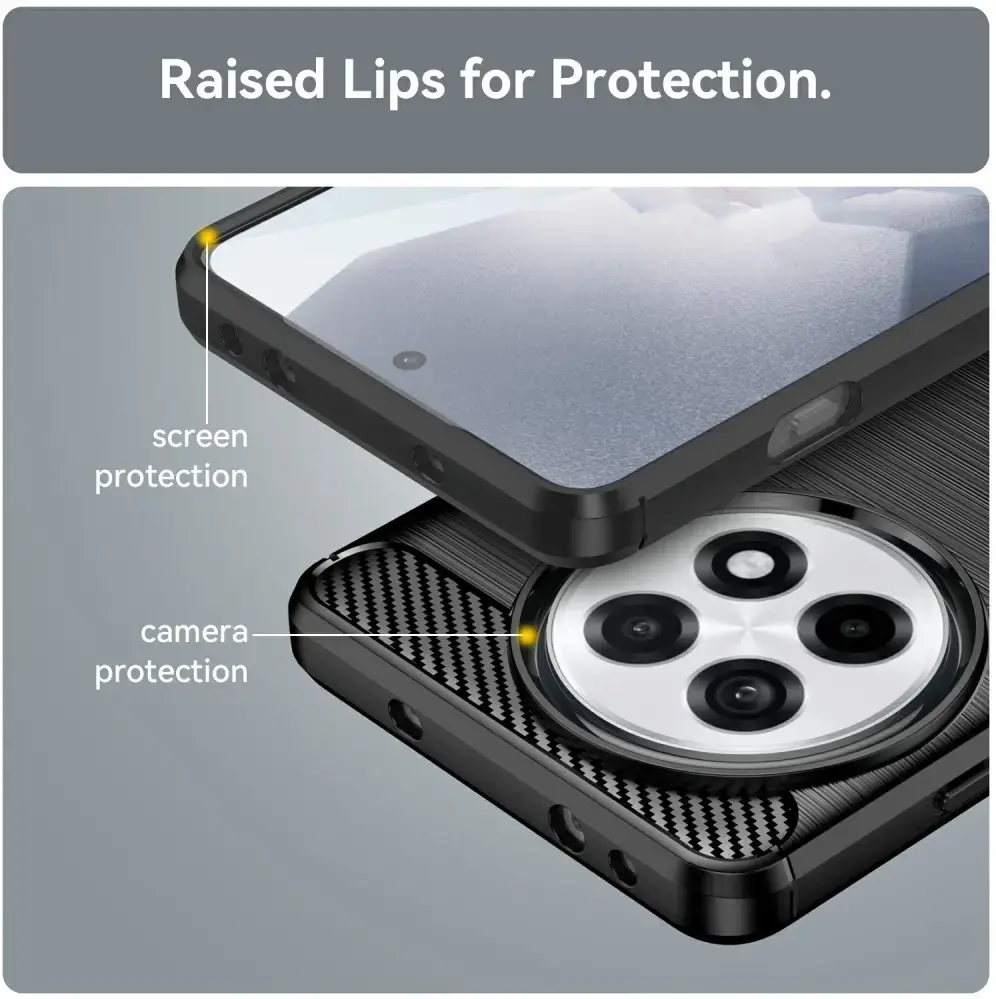 OnePlus 13R Hoesje Geborsteld TPU Flexibele Back Cover Zwart afbeelding 8