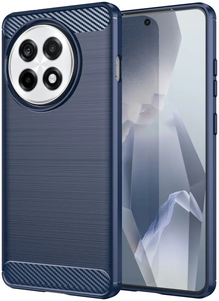 OnePlus 13R Hoesje Geborsteld TPU Flexibele Back Cover Blauw afbeelding 1