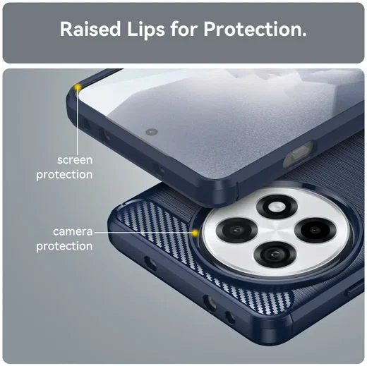 OnePlus 13R Hoesje Geborsteld TPU Flexibele Back Cover Blauw afbeelding 7