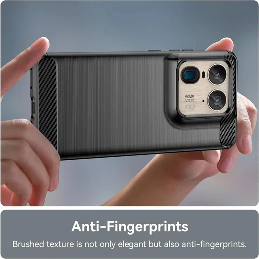 Motorola Edge 50 Ultra Hoesje Geborsteld TPU Flexibele Back Cover Zwart afbeelding 6